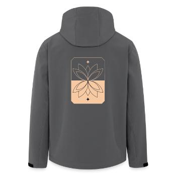 Lotus - Recycelte Männer Softshell-Jacke von Stanley/Stella - Anthrazit - Hinten - AI Model Male 185 light (185cm)