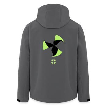 change to green Atomkraft nein windenergie ja - Recycelte Männer Softshell-Jacke von Stanley/Stella - Anthrazit - Hinten - AI Model Male 185 light (185cm)
