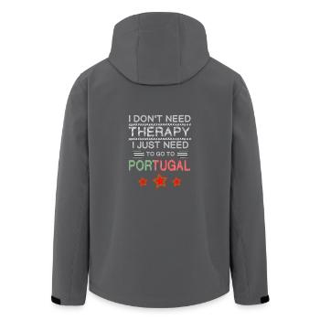 I don't need Therapy, i just neet to go Portugal - Recycelte Männer Softshell-Jacke von Stanley/Stella - Anthrazit - Hinten - AI Model Male 185 light (185cm)