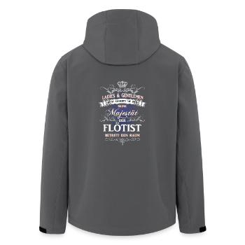 Männer-T-Shirt für Flötisten - Recycelte Männer Softshell-Jacke von Stanley/Stella - Anthrazit - Hinten - AI Model Male 185 light (185cm)