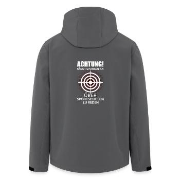 Schütze Sportschütze Gewehr schießen ziel feiern - Recycelte Männer Softshell-Jacke von Stanley/Stella - Anthrazit - Hinten - AI Model Male 185 light (185cm)