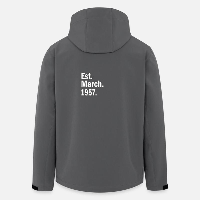 Est März 1957 - Recycelte Männer Softshell-Jacke von Stanley/Stella - Anthrazit