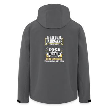 1952 Bester Jahrgang - Recycelte Männer Softshell-Jacke von Stanley/Stella - Anthrazit - Hinten - AI Model Male 185 light (185cm)