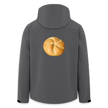 brot broetchen crossaint baecker baguette bread bu - Recycelte Männer Softshell-Jacke von Stanley/Stella - Anthrazit - Hinten - AI Model Male 185 light (185cm)
