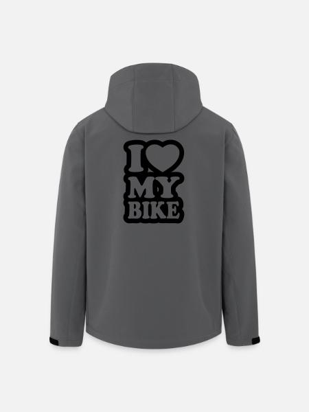 I love my bike - Men’s Recycled Softshell Jacket by Stanley/Stella - anthracite
