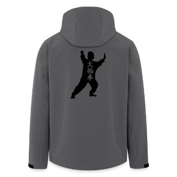 Shadow figure Taichi - Veste softshell homme en polyester recyclé Stanley/Stella - charbon - Dos - AI Model Male 185 light (185cm)