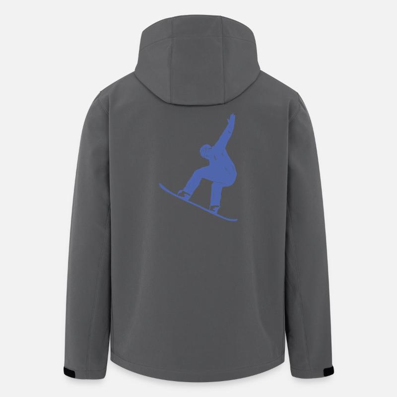 Minimalistisches Snowboard Silhouette Wintersport - Recycelte Männer Softshell-Jacke von Stanley/Stella - Anthrazit