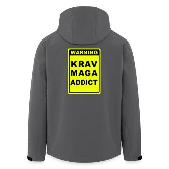 Warnung Krav Maga Süchtiger - Recycelte Männer Softshell-Jacke von Stanley/Stella - Anthrazit - Hinten - AI Model Male 185 light (185cm)