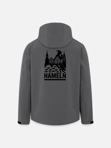 Hamelin City Pied Piper Silhouette - Men’s Recycled Softshell Jacket by Stanley/Stella - anthracite