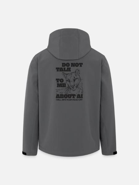 SPRICH NICHT MIT MIR ÜBER KI - Recycelte Männer Softshell-Jacke von Stanley/Stella - Anthrazit