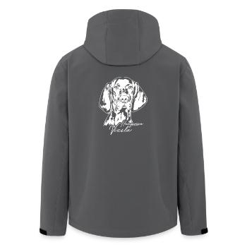 Hungarian Vizsla Portrait Hund Hunde Wilsigns - Recycelte Männer Softshell-Jacke von Stanley/Stella - Anthrazit - Hinten - AI Model Male 185 light (185cm)