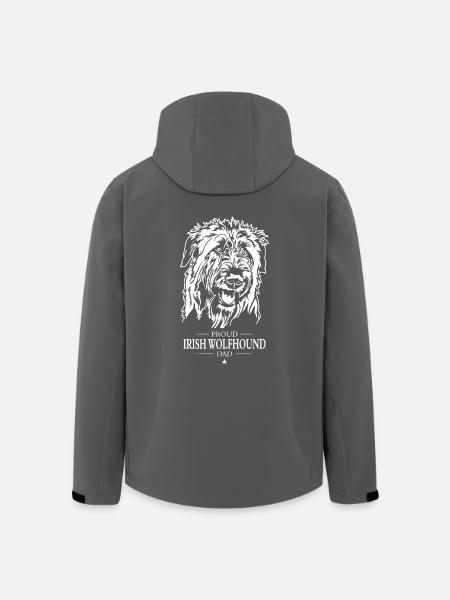 Irish Wolfhound Dad Hunde Hund Wilsigns - Recycelte Männer Softshell-Jacke von Stanley/Stella - Anthrazit
