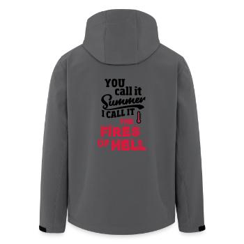 Vous appelez cela l'été, cadeau de vague de chaleur - Veste softshell homme en polyester recyclé Stanley/Stella - charbon - Dos - AI Model Male 185 light (185cm)