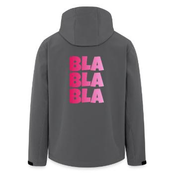 BLA BLA BLA dummes geschwaetz - Recycelte Männer Softshell-Jacke von Stanley/Stella - Anthrazit - Hinten - AI Model Male 185 light (185cm)
