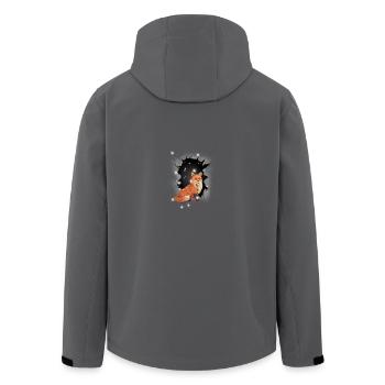 Fuchs Füchse Füchsin Märchen - Recycelte Männer Softshell-Jacke von Stanley/Stella - Anthrazit - Hinten - AI Model Male 185 light (185cm)