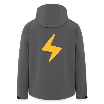 Blitz - Recycelte Männer Softshell-Jacke von Stanley/Stella - Anthrazit - Hinten - AI Model Male 185 light (185cm)