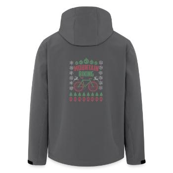 Mountain Biking Mountainbike Geschenk Weihnachten - Recycelte Männer Softshell-Jacke von Stanley/Stella - Anthrazit - Hinten - AI Model Male 185 light (185cm)
