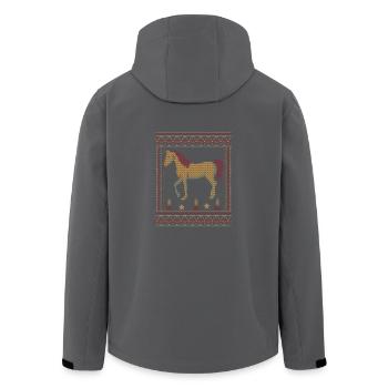 Pferd Pferdeliebhaber Pferdebesitzer Geschenk - Recycelte Männer Softshell-Jacke von Stanley/Stella - Anthrazit - Hinten - AI Model Male 185 light (185cm)