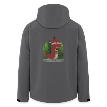 Dinosaurier Dino Weihnachten Geschenk Kinder Ugly - Recycelte Männer Softshell-Jacke von Stanley/Stella - Anthrazit - Hinten - AI Model Male 185 light (185cm)