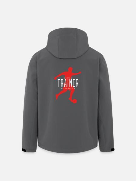 Bester Trainer aller Zeiten Fußball Trainer Shirt - Recycelte Männer Softshell-Jacke von Stanley/Stella - Anthrazit