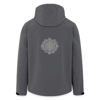 7 Chakren Yoga Geschenk Meditation Spirituell - Recycelte Männer Softshell-Jacke von Stanley/Stella - Anthrazit - Hinten - AI Model Male 185 light (185cm)