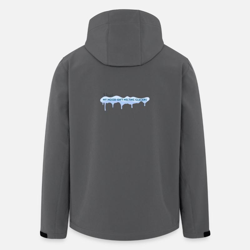 Stimmungsschmelzende Gletscher - Recycelte Männer Softshell-Jacke von Stanley/Stella - Anthrazit