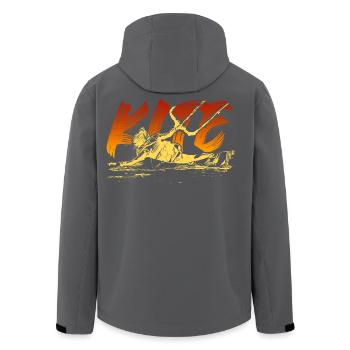 KITE Surfen Kitesurfen Kiten Kitesurfing - Recycelte Männer Softshell-Jacke von Stanley/Stella - Anthrazit - Hinten - AI Model Male 185 light (185cm)