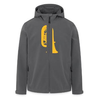 Tuba - Recycelte Männer Softshell-Jacke von Stanley/Stella - Anthrazit - Vorne - AI Model Male 185 light (185cm)