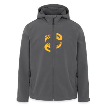 Beer In Beer Out - Veste softshell homme en polyester recyclé Stanley/Stella - charbon - Devant - AI Model Male 185 light (185cm)