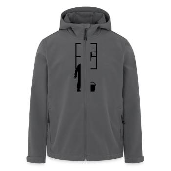 Window cleaner - Men’s Recycled Softshell Jacket by Stanley/Stella - anthracite - Front - AI Model Male 185 light (185cm)