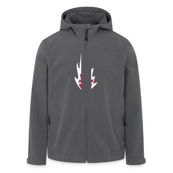 Denmark Danmark Fire Flame Design - Recycelte Männer Softshell-Jacke von Stanley/Stella - Anthrazit - Vorne - AI Model Male 185 light (185cm)