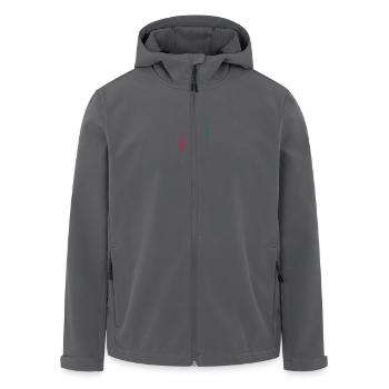 fleur de pavot by_patjila - Veste softshell homme en polyester recyclé Stanley/Stella - charbon - Devant - AI Model Male 185 light (185cm)