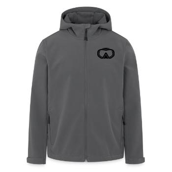 Logo de l’apnée - Veste softshell homme en polyester recyclé Stanley/Stella - charbon - Devant - AI Model Male 185 light (185cm)