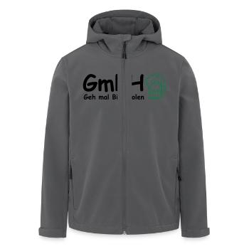 Bier GmbH - Men’s Recycled Softshell Jacket by Stanley/Stella - anthracite - Front - AI Model Male 185 light (185cm)
