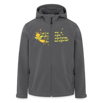 I wish I were a Glow Worm - Recycelte Männer Softshell-Jacke von Stanley/Stella - Anthrazit - Vorne - AI Model Male 185 light (185cm)