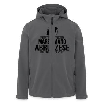 MAREMMANO ABRUZZESE ich höre aufs wuff - Recycelte Männer Softshell-Jacke von Stanley/Stella - Anthrazit - Vorne - AI Model Male 185 light (185cm)