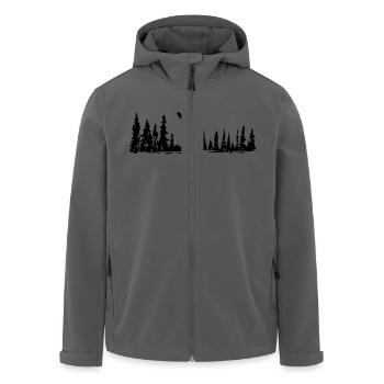 Natur - Recycelte Männer Softshell-Jacke von Stanley/Stella - Anthrazit - Vorne - AI Model Male 185 light (185cm)