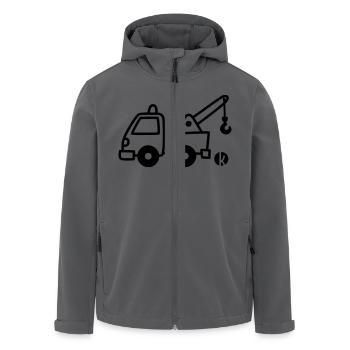 Tow - Veste softshell homme en polyester recyclé Stanley/Stella - charbon - Devant - AI Model Male 185 light (185cm)