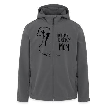 RHODESIAN RIDGEBACK MOM chien chiens Mama Wilsigns - Veste softshell homme en polyester recyclé Stanley/Stella - charbon - Devant - AI Model Male 185 light (185cm)