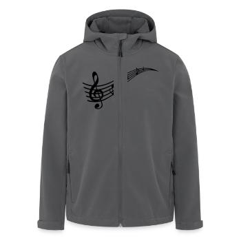 Musik - Recycelte Männer Softshell-Jacke von Stanley/Stella - Anthrazit - Vorne - AI Model Male 185 light (185cm)
