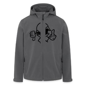 croix crane - Veste softshell homme en polyester recyclé Stanley/Stella - charbon - Devant - AI Model Male 185 light (185cm)