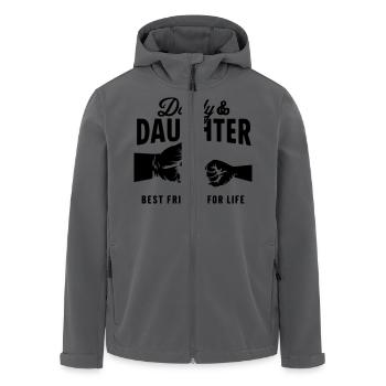 Papa und Tochter – beste Freunde fürs Leben - Recycelte Männer Softshell-Jacke von Stanley/Stella - Anthrazit - Vorne - AI Model Male 185 light (185cm)