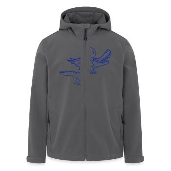 Duck Dragon Roars Sitting Riding Mythical Creature Monster - Men’s Recycled Softshell Jacket by Stanley/Stella - anthracite - Front - AI Model Male 185 light (185cm)
