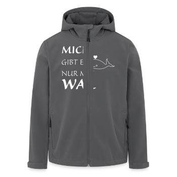 Nur mit Wal - Recycelte Männer Softshell-Jacke von Stanley/Stella - Anthrazit - Vorne - AI Model Male 185 light (185cm)
