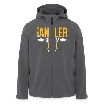 Die besten Angler sind geboren im Juli - Recycelte Männer Softshell-Jacke von Stanley/Stella - Anthrazit - Vorne - AI Model Male 185 light (185cm)