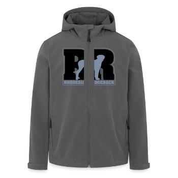 RHODESIAN RIDGEBACK RR dog dogs Wilsigns - Men’s Recycled Softshell Jacket by Stanley/Stella - anthracite - Front - AI Model Male 185 light (185cm)