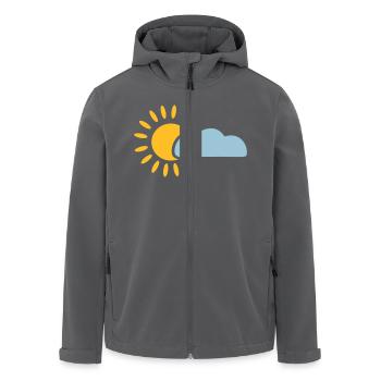 Sonne - Recycelte Männer Softshell-Jacke von Stanley/Stella - Anthrazit - Vorne - AI Model Male 185 light (185cm)