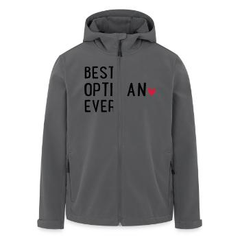 Optician - Men’s Recycled Softshell Jacket by Stanley/Stella - anthracite - Front - AI Model Male 185 light (185cm)