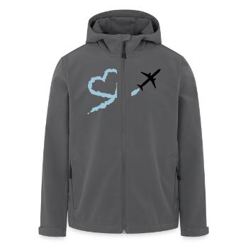 LOVE IS IN THE AIR - Recycelte Männer Softshell-Jacke von Stanley/Stella - Anthrazit - Vorne - AI Model Male 185 light (185cm)