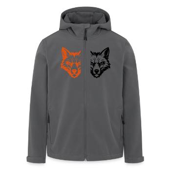 Fuchs Kopf Team - Recycelte Männer Softshell-Jacke von Stanley/Stella - Anthrazit - Vorne - AI Model Male 185 light (185cm)